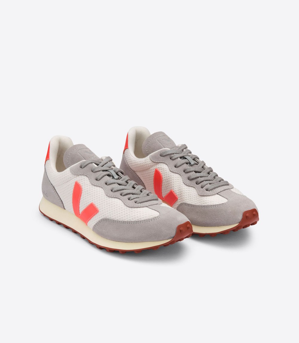 Tenis Veja Hombre - Rio Branco Hexamesh Gravel - Grises/Naranjas/Blancos - 618WRMAKS